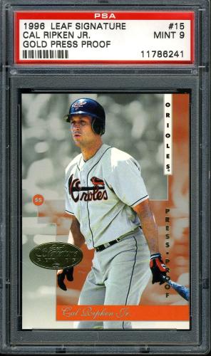 1996 Leaf Signature Gold Press Proofs #15 Cal Ripken PSA 9 #11786241