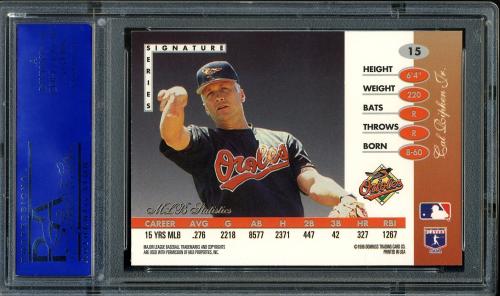 1996 Leaf Signature Gold Press Proofs #15 Cal Ripken PSA 9 #11786241 - Back