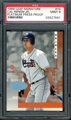 1996 Leaf Signature Platinum Press Proofs #15 Cal Ripken PSA 9 #03527561