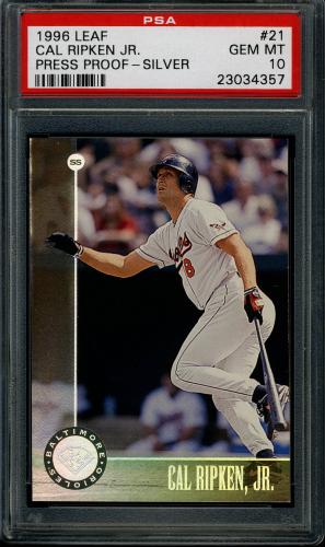 1996 Leaf Silver Press Proofs #21 Cal Ripken PSA 10 #23034357