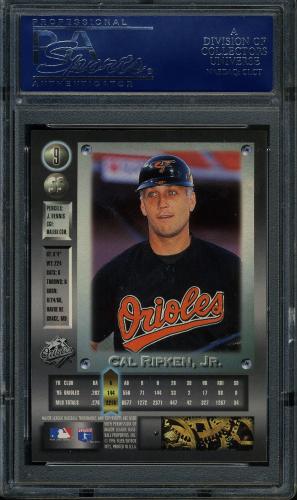 1996 Metal Universe #9 Cal Ripken PSA 10 #17928859 - Back