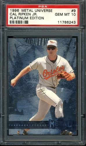 1996 Metal Universe Platinum #9 Cal Ripken PSA 10 #11786243