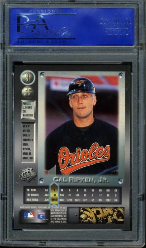 1996 Metal Universe Platinum #9 Cal Ripken PSA 10 #11786243 - Back