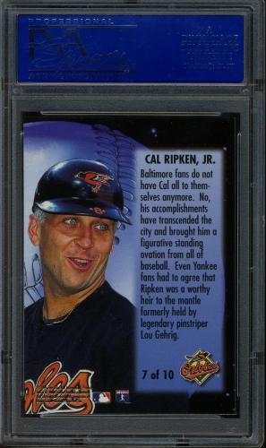 1996 Metal Universe Titanium #7 Cal Ripken PSA 10 #31672127 - Back