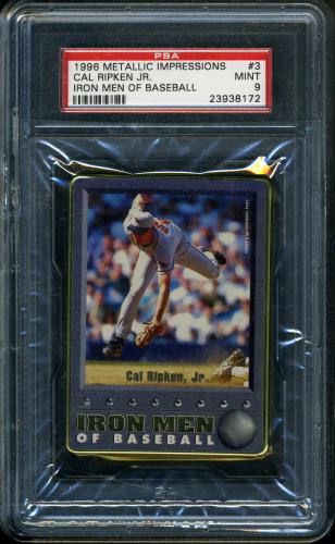 1996 Metallic Impressions Iron Men of Baseball #3 Cal Ripken, Jr. PSA 9 #23938172