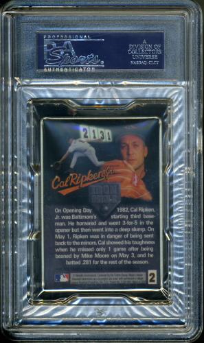 1996 Metallic Impressions Ripken #02 Cal Ripken, Jr. (In the field) PSA 10 #23938153 - Back