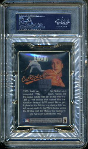 1996 Metallic Impressions Ripken #05 Cal Ripken, Jr. (Ready to swing) PSA 10 #23938157 - Back