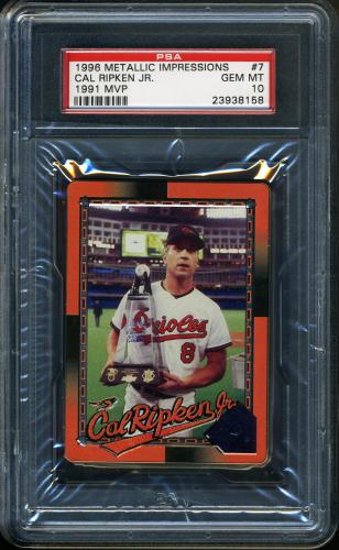 1996 Metallic Impressions Ripken #07 Cal Ripken, Jr. (Holding AS MVP trophy) PSA 10 #23938158