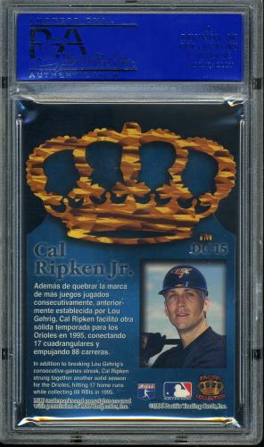 1996 Pacific Gold Crown Die Cuts #DC-15 Cal Ripken PSA 9 #30980159 - Back