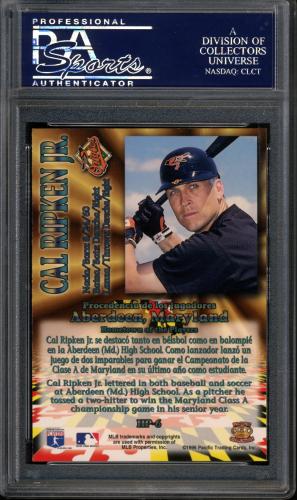 1996 Pacific Hometowns #HP6 Cal Ripken PSA 10 #24262028 - Back