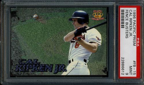 1996 Pacific Prisms Fence Busters #FB-15 Cal Ripken PSA 9 #22886612