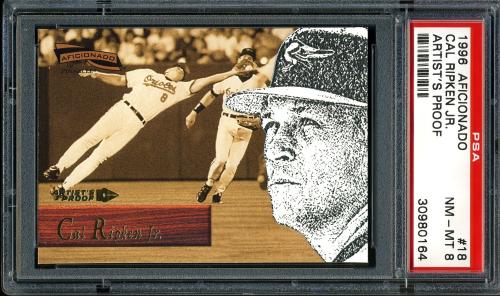 1996 Pinnacle Aficionado Artist's Proofs #18 Cal Ripken PSA 8 #30980164