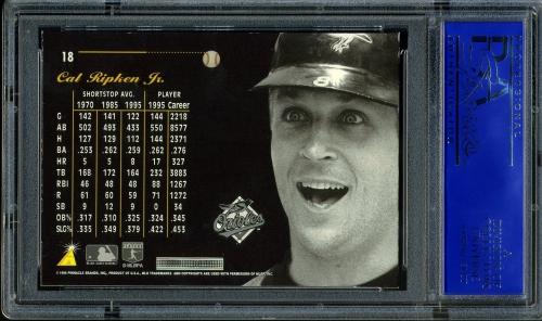 1996 Pinnacle Aficionado Artist's Proofs #18 Cal Ripken PSA 8 #30980164 - Back