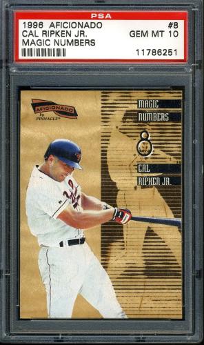 1996 Pinnacle Aficionado Magic Numbers #8 Cal Ripken PSA 10 #11786251