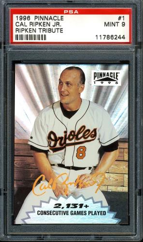 1996 Pinnacle #CR1 Cal Ripken Tribute PSA 9 #11786244