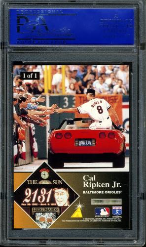 1996 Pinnacle #CR1 Cal Ripken Tribute PSA 9 #11786244 - Back