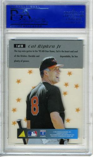 1996 Pinnacle Essence of the Game #1 Cal Ripken PSA 10 #30980161 - Back