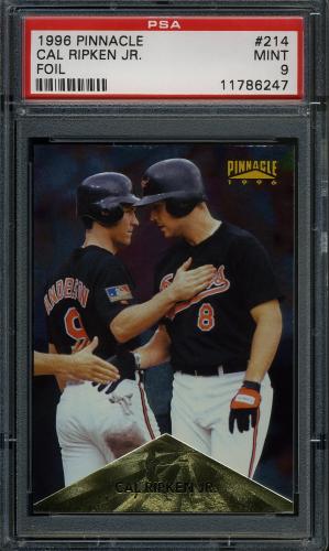 1996 Pinnacle Foil #214 Cal Ripken PSA 9 #11786247