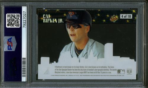 1996 Pinnacle Skylines #4 Cal Ripken PSA 10 #79227027 - Back