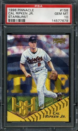 1996 Pinnacle Starburst #158 Cal Ripken HH PSA 10 #14577679