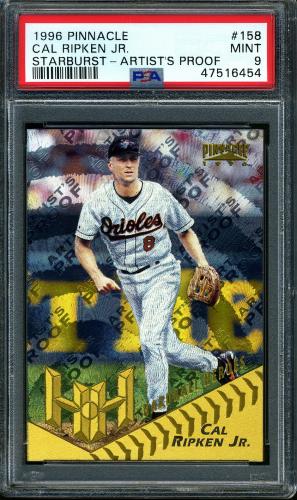 1996 Pinnacle Starburst Artist's Proofs #158 Cal Ripken HH PSA 9 #47516454