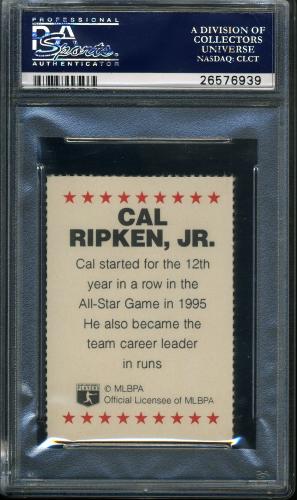 1996 Red Foley #15 Cal Ripken Jr. PSA 10 #26576939 - Back