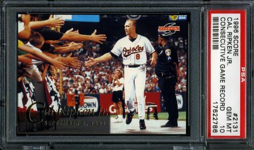 1996 Score #2131 Cal Ripken 2131 PSA 10 #17622786