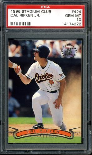 1996 Stadium Club #424 Cal Ripken PSA 10 #14174222