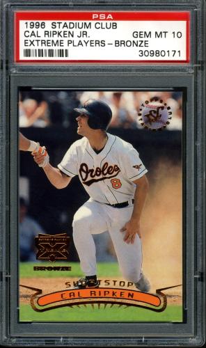 1996 Stadium Club Extreme Players Bronze #424 Cal Ripken PSA 10 #30980171