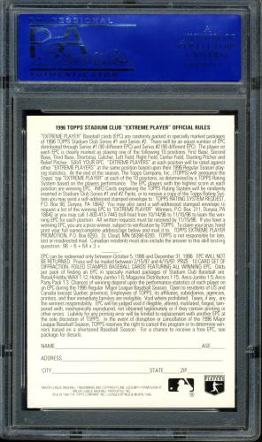 1996 Stadium Club Extreme Players Bronze #424 Cal Ripken PSA 10 #30980171 - Back