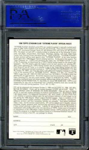 1996 Stadium Club Extreme Players Gold #424 Cal Ripken PSA 10 #30980172 - Back