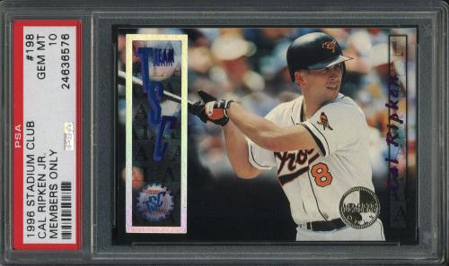1996 Stadium Club Members Only Parallel #198 Cal Ripken TSC PSA 10 #24636576