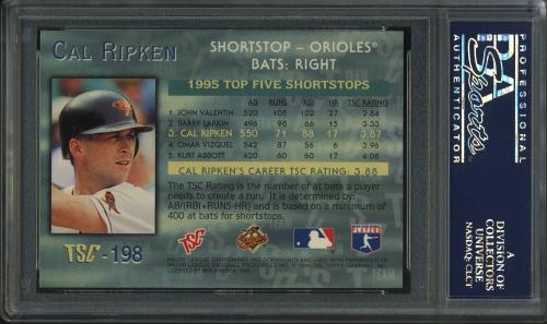 1996 Stadium Club Members Only Parallel #198 Cal Ripken TSC PSA 10 #24636576 - Back