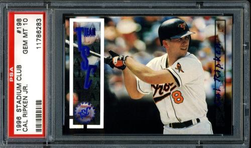 1996 Stadium Club Mickey Mantle Cereal Box Set #198 Cal Ripken TSC SP PSA 10 #21205803