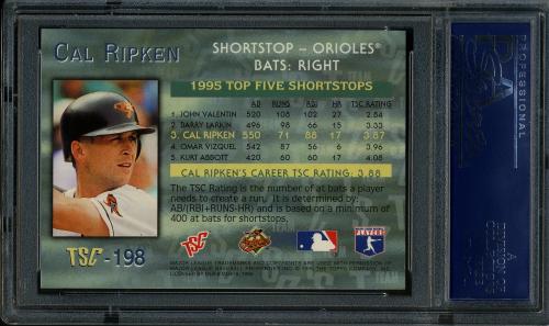 1996 Stadium Club Mickey Mantle Cereal Box Set #198 Cal Ripken TSC SP PSA 10 #21205803 - Back