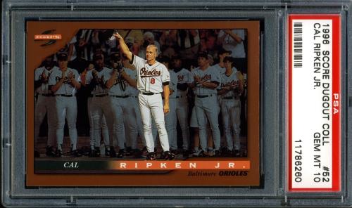 1996 Score Dugout Collection #A52 Cal Ripken PSA 10 #11786260