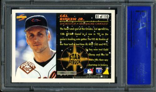 1996 Score Dugout Collection Artist's Proofs #B81 Cal Ripken SS PSA 10 #30763343 - Back