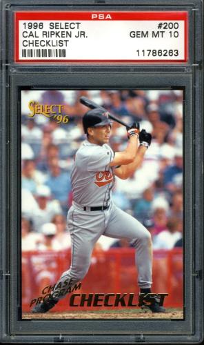 1996 Select #200 Cal Ripken CL PSA 10 #11786263