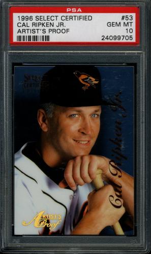 1996 Select Certified Artist's Proofs #053 Cal Ripken PSA 10 #24099705