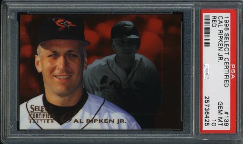 1996 Select Certified Certified Red #139 Cal Ripken PP PSA 10 #25736425