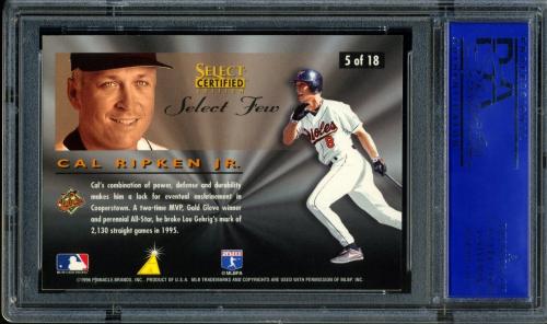 1996 Select Certified Select Few #5 Cal Ripken PSA 9 #11786273 - Back