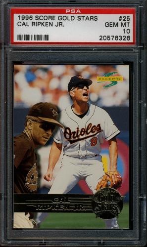 1996 Score Gold Stars #25 Cal Ripken PSA 10 #20576326