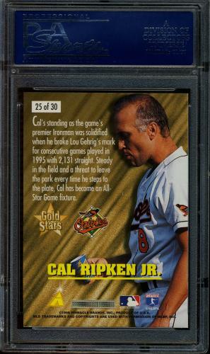 1996 Score Gold Stars #25 Cal Ripken PSA 10 #20576326 - Back