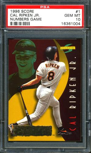 1996 Score Numbers Game #1 Cal Ripken PSA 10 #16361004