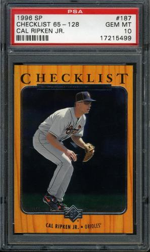 1996 SP #187 Cal Ripken CL PSA 10 #17215499