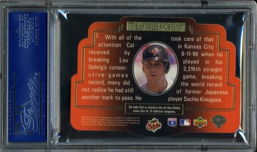 1996 SPx Gold #5 Cal Ripken PSA 10 #16286136 - Back