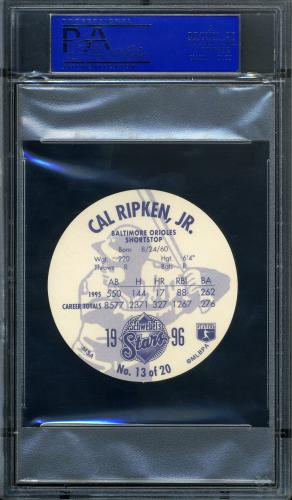 1996 Schwebels Discs #13 Cal Ripken PSA 10 #11786253 - Back