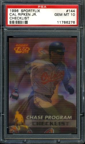 1996 Sportflix #144 Cal Ripken CL PSA 10 #11786276