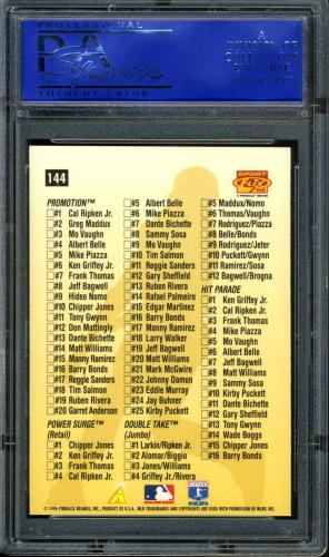 1996 Sportflix #144 Cal Ripken CL PSA 10 #11786276 - Back