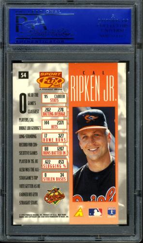 1996 Sportflix Artist's Proofs #054 Cal Ripken PSA 9 #30980169 - Back
